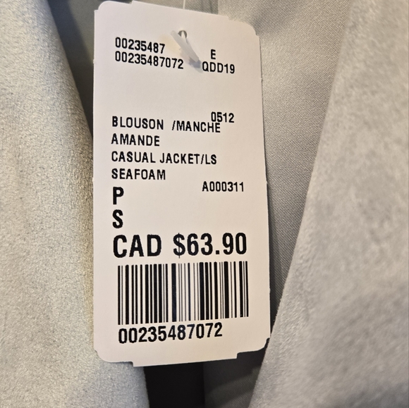 🔥🔥🔥SALE🔥🔥🔥NWT Forever 21 Faux Suede Baby Blue Jacket - Picture 4 of 5